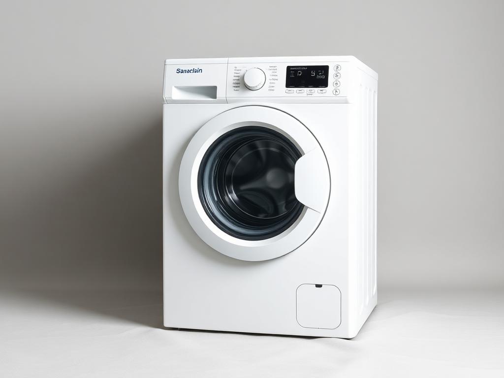 Modern white front-load washing machine